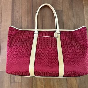 LARGE Coach tote never used!
